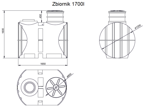 Zbiornik podziemny na wodę deszczową i ścieki EcoLine II - obrazek 2