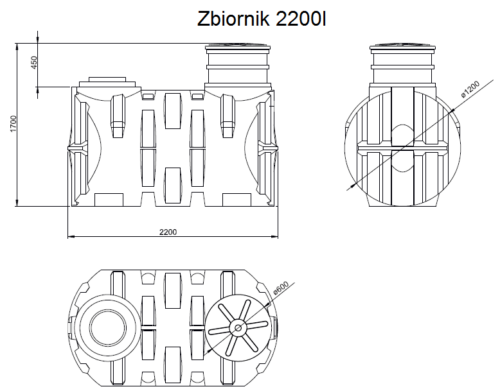 Zbiornik podziemny na wodę deszczową i ścieki EcoLine II - obrazek 3
