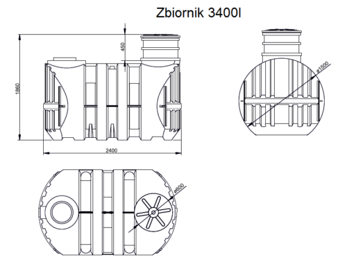 Zbiornik podziemny na wodę deszczową i ścieki EcoLine II - obrazek 5