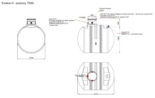 Zbiornik podziemny na wodę deszczową i ścieki EcoLine II - obrazek 8