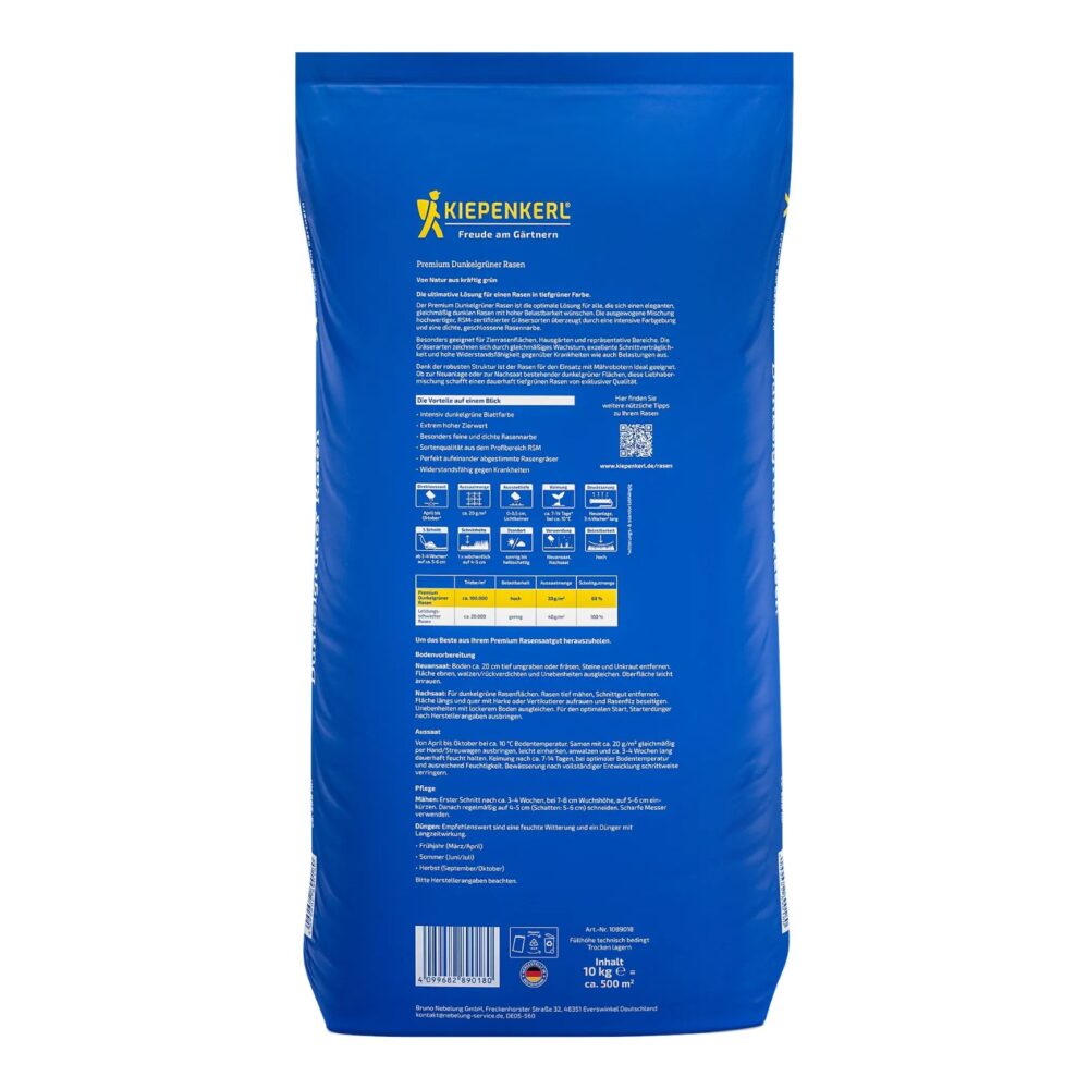 Ciemnozielona trawa Kiepenkerl Profi-Line Premium 10 kg