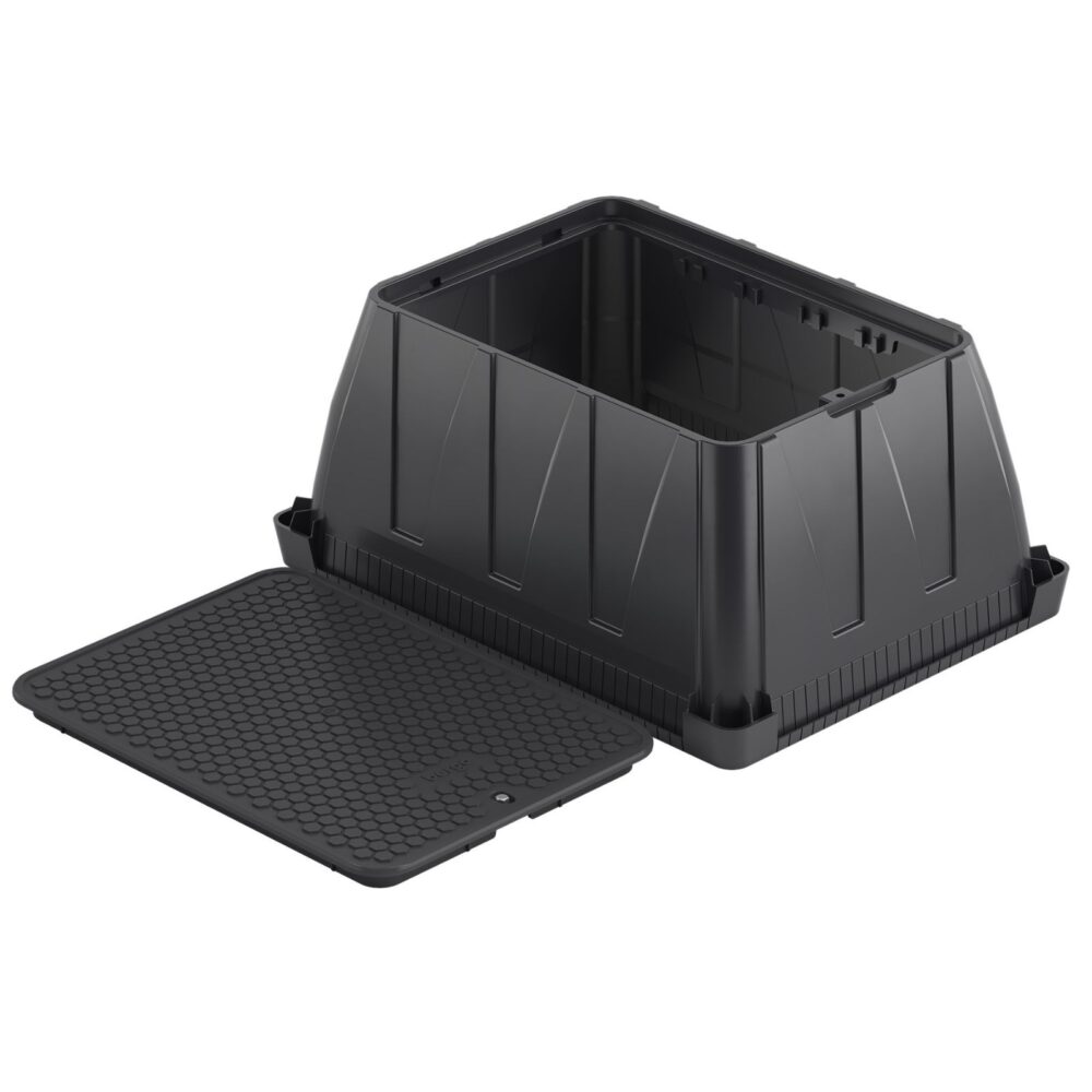 Skrzynka zaworowa prostokątna Jumbo BERGO Black