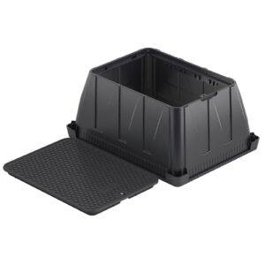 Skrzynka zaworowa prostokątna Jumbo BERGO Black